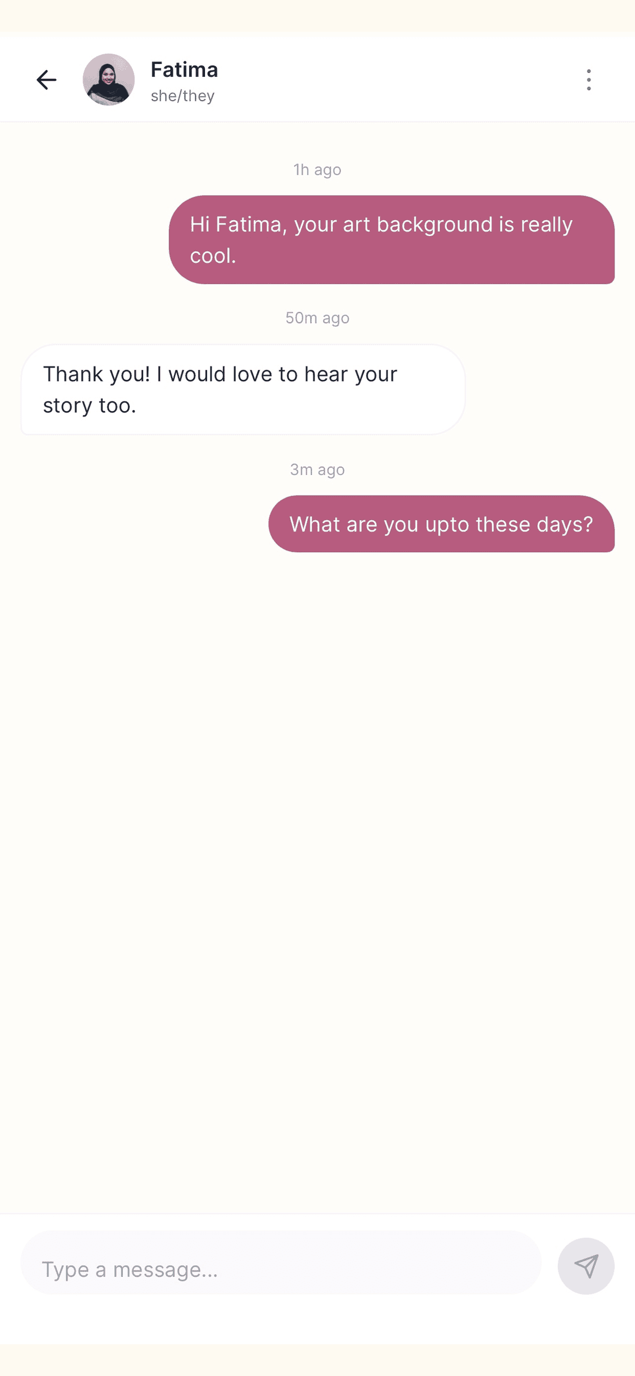 Jasur messages screen